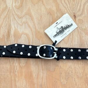 Campomaggi Studded Leather Belt in Nero